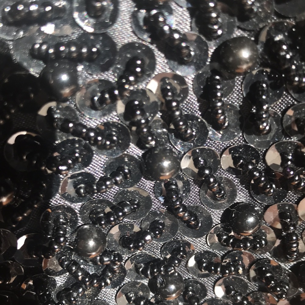 Black sequin beaded crossbody evening bag - Picture 3 of 9